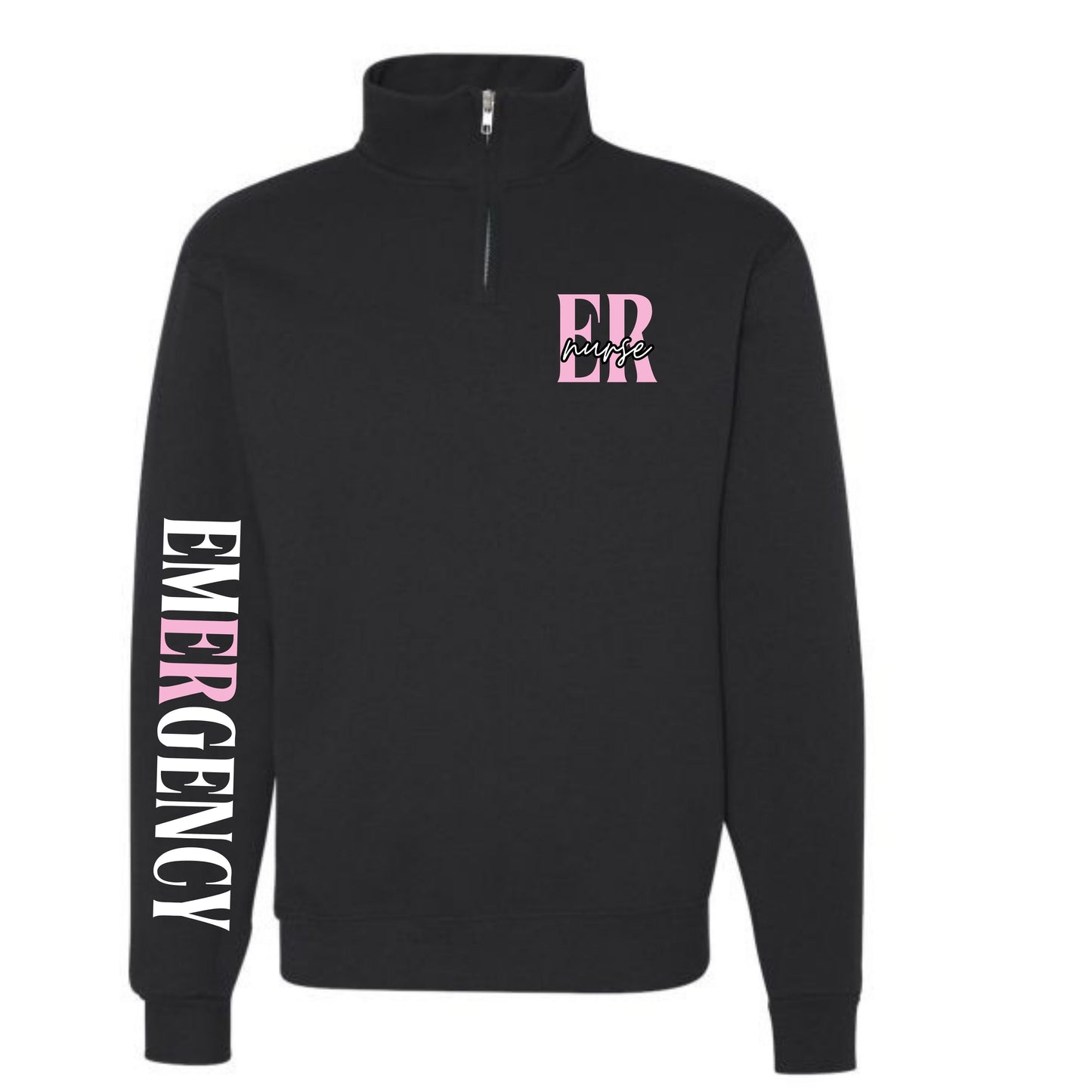 ER Nurse ¼ zip - pink