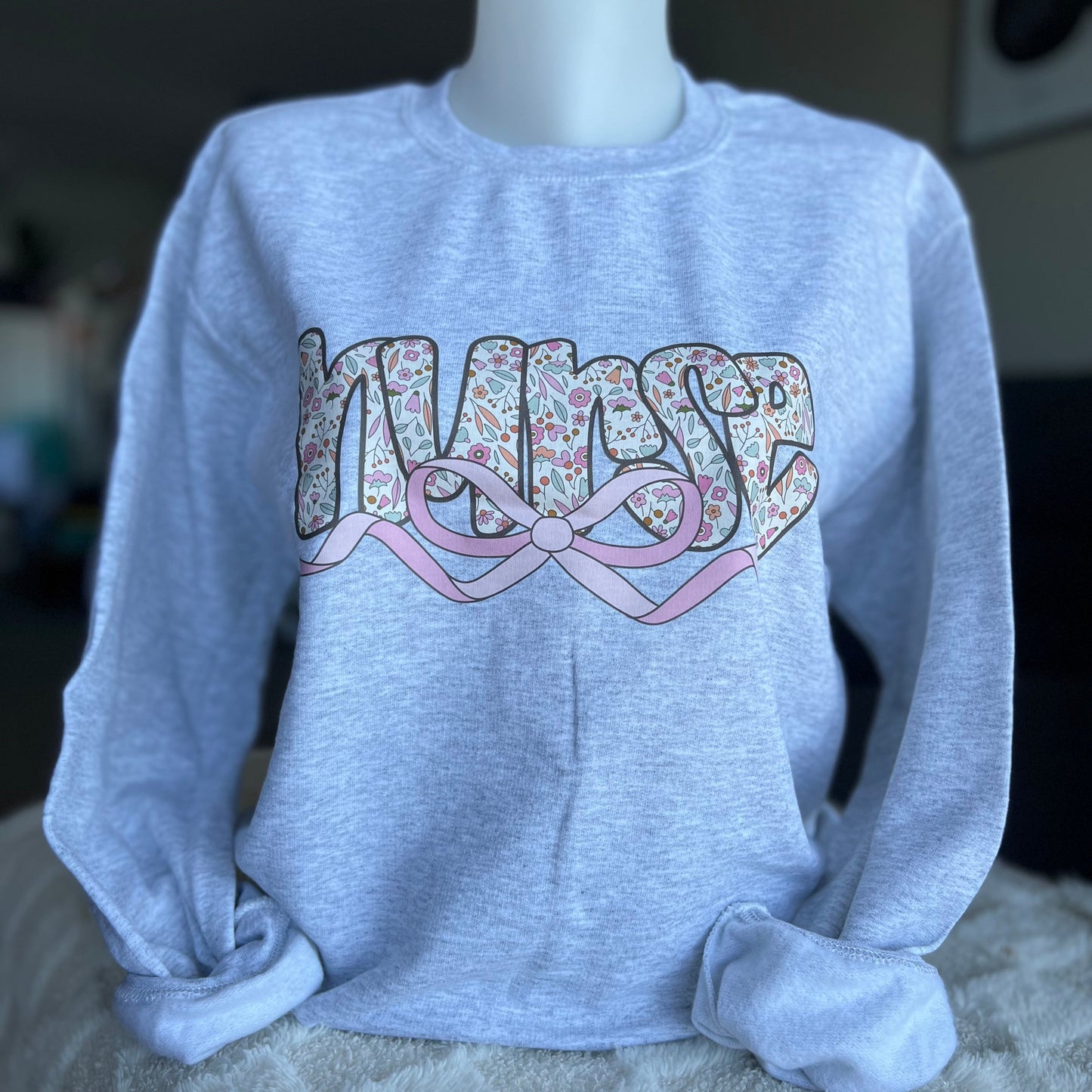 Floral Nurse Crewneck