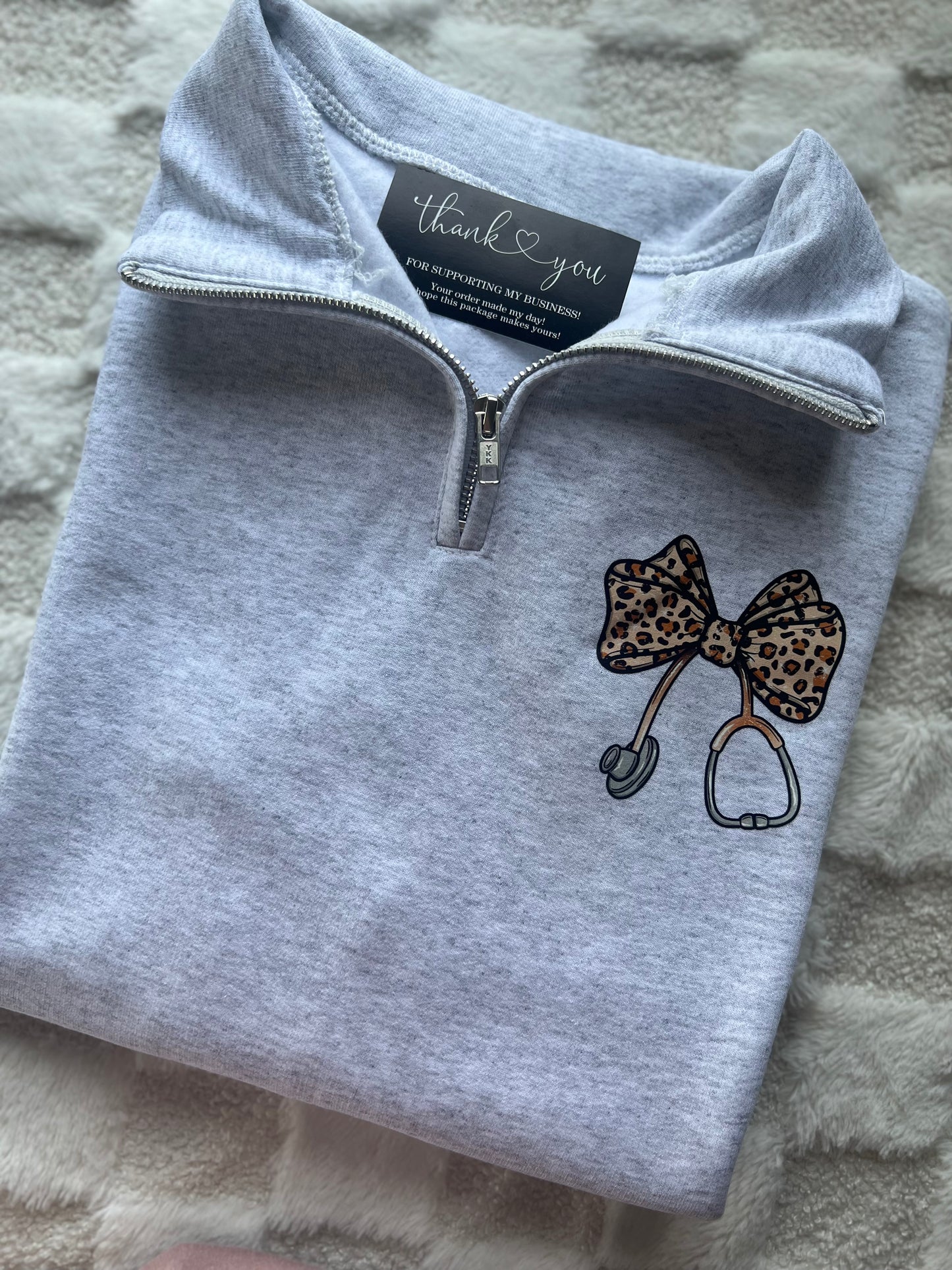 Cheetah girl ¼ zip