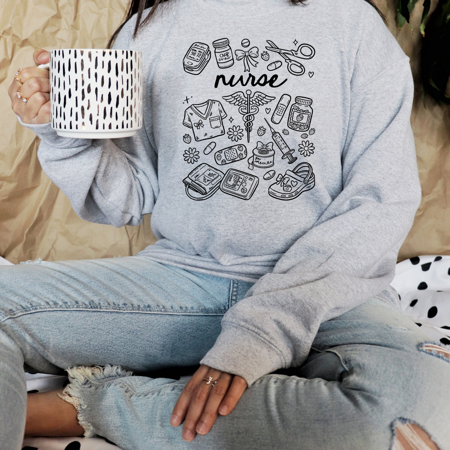 Nurse Doodles Crewneck