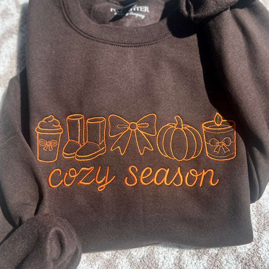 Cozy Season - Embroidered Crewneck