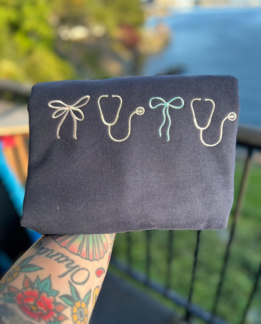 Scopes & Bows Embroidered Crewneck