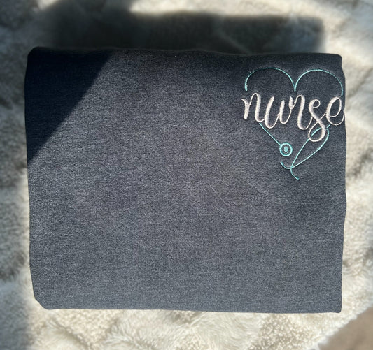 For the love of nursing - Embroidered Crewneck