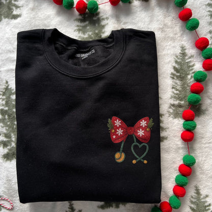 Vintage Knit Bow Crew