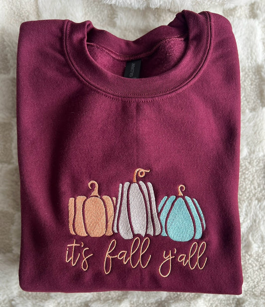 Fall Y’all Embroidered Crew