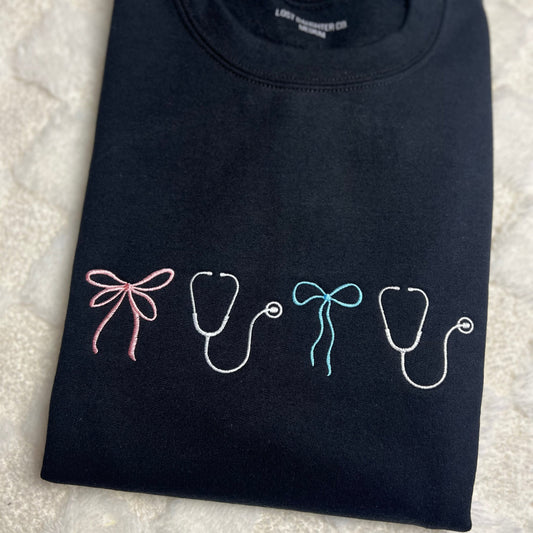 Scopes & Bows Embroidered Crewneck