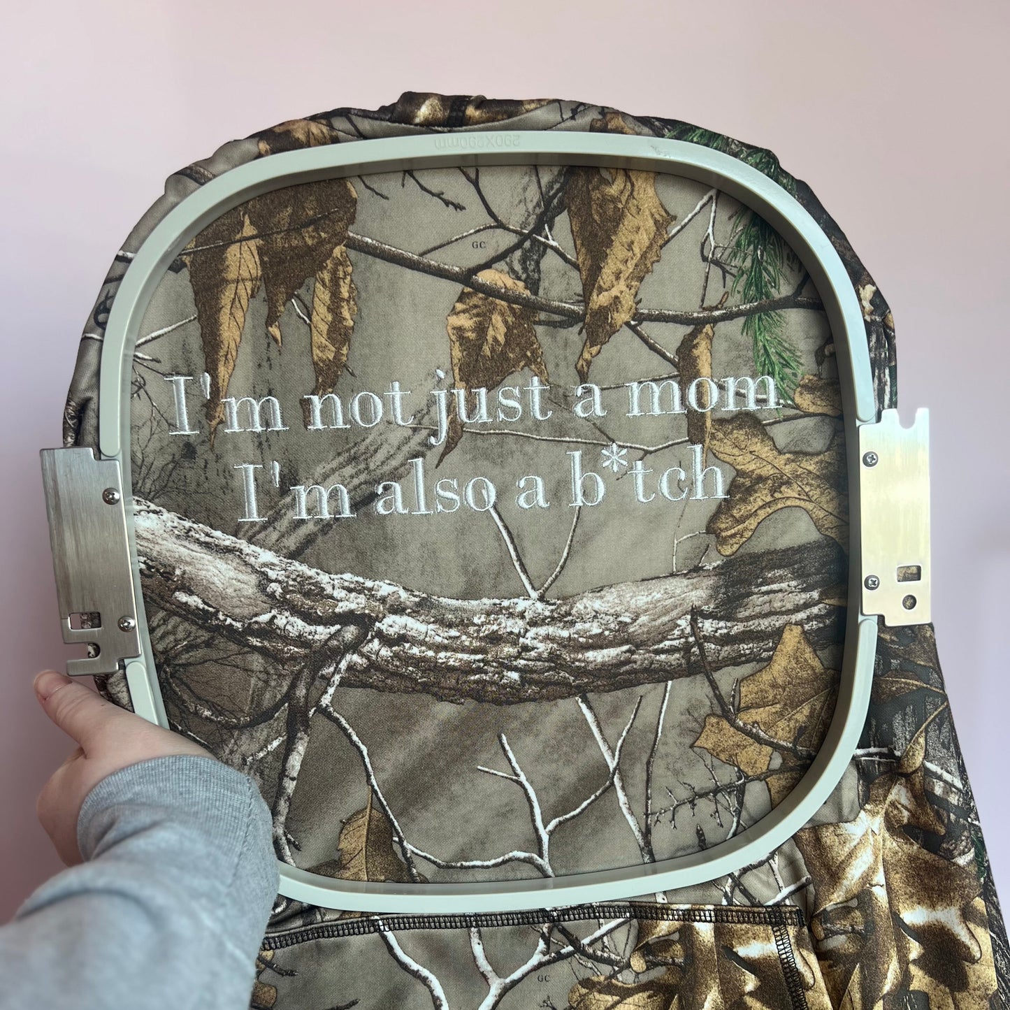 Not just a mom - Embroidered Crew