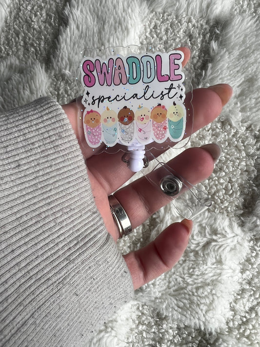 Swaddle Specialist Badge Reel